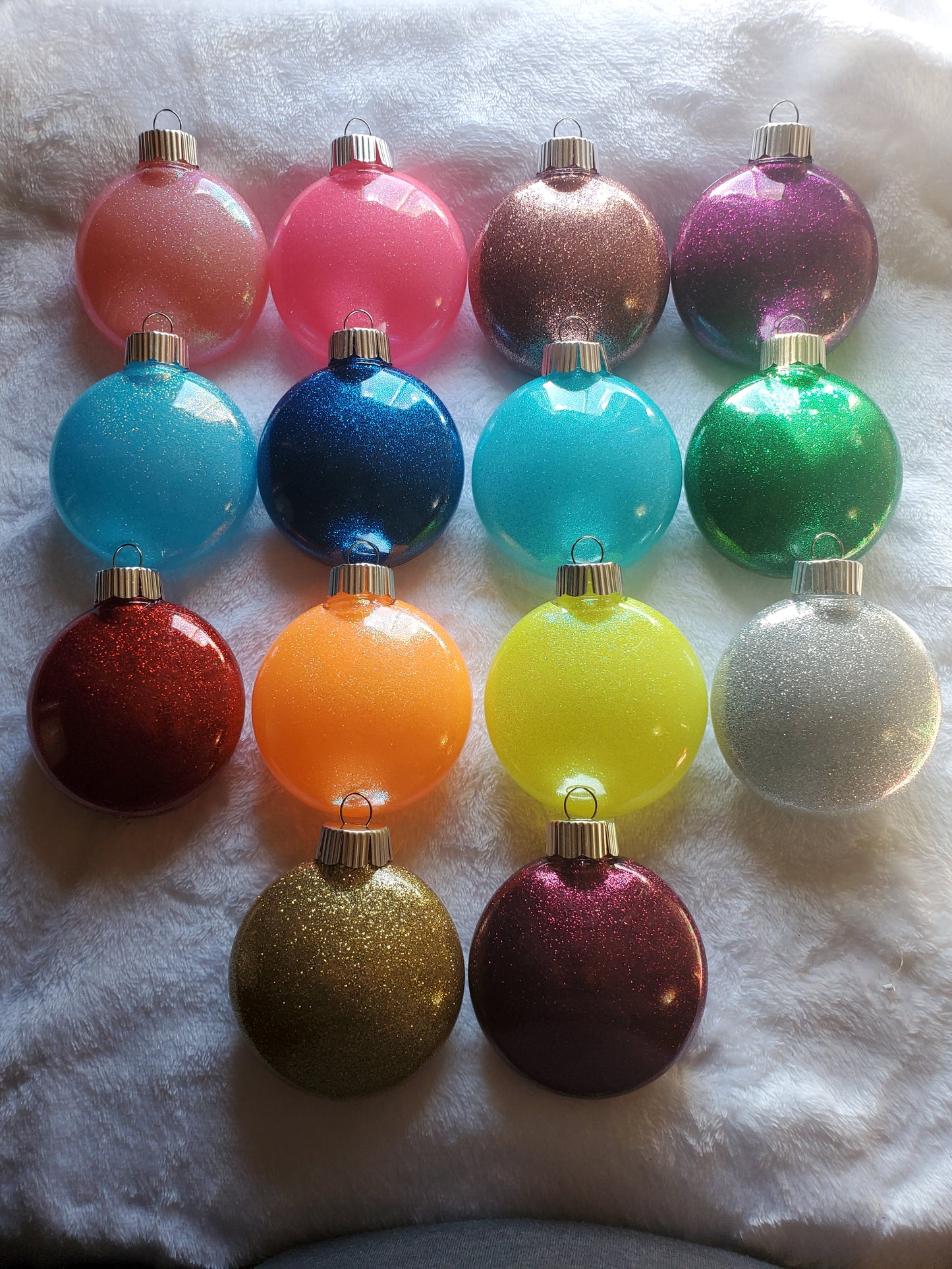 Personalized Glitter Christmas Ornaments